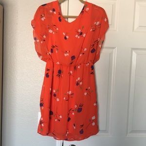 Lush Floral Orange Dress